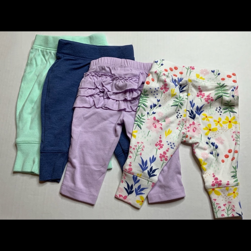 Newborn girls bottoms lot of four